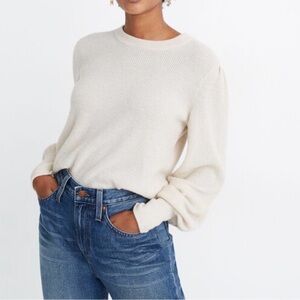 Madewell Baybrook Pullover Sweater size xs htr cement